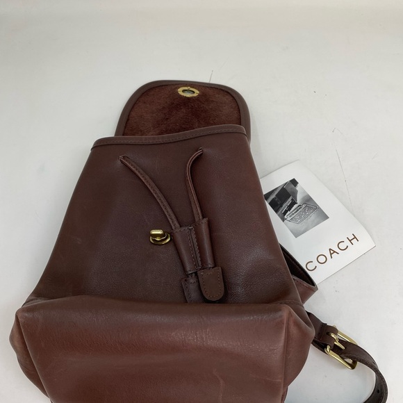 COACH Vintage Day Pack Bag Backpack Mahogany Brown 9960 Flap Turn Lock Purse main image 12
